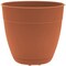 Bloem Dayton Planter With Saucer: 12" - Terra Cotta - 100% Recycled Plastic Pot, Removable Saucer, Elevated Feet, For Indoor and Outdoor Use, Gardening, 3 Gallon Capacity